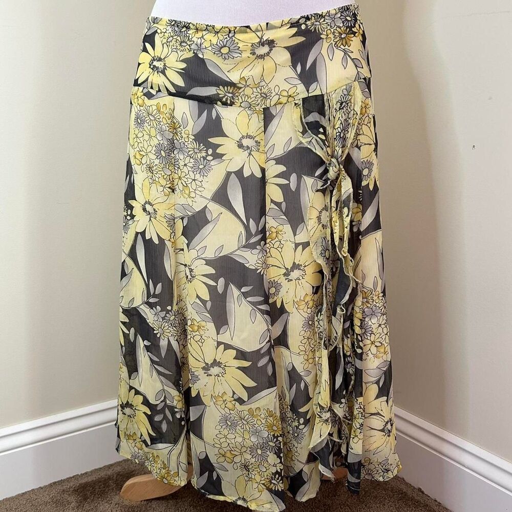 Unbranded Women's Yellow and Grey Skirt